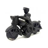 Painted Cast Iron Officer on Motorcycle 6" x 4"