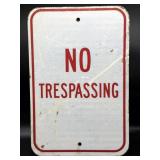 No Trespassing Metal Sign 12" x 18"