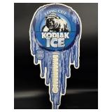 Kodiak Ice Tobacco Metal Thermometer Sign 21" x