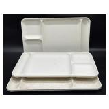 (3) Vintage Tupperware Lunch Trays 15" x 9"-