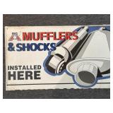 Big A Mufflers and Shocks Metal Sign 31" x 18.5"