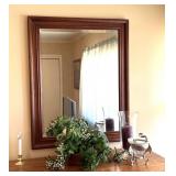 Framed 27"x33" Mirror & Decor