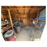 Contents of Garden Shed : Bug Zapper, Golf Clubs,