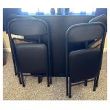 Black Card Table &  (4) Chairs