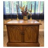 Vintage Wood Side Table 28" x 24" x 21"