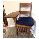 Vintage Wood School Desk Chair - overall