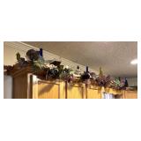 Decor On Kitchen Cabinet, Faux Grape Vine, Wine