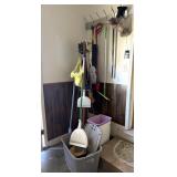 Wall Hall Tree, Plastic Tote, Brooms, and More
