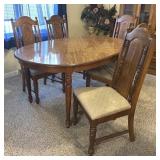 Vintage Lenoir House Dining Table with (5) Chairs