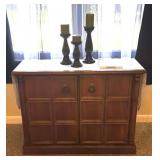 Vintage Wooden Cabinet with contents