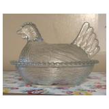 Hen on Nest Lidded Candy Dish 7" x 5.5" x 5"