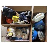(3) Boxes Antiques & Misc. Fire King, Brownie