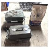 (2) Portable Grills & Bag of Chart