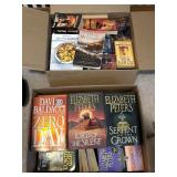 Cookbooks, Novels, and More - (2) boxes of books