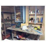 Contents of Cabinet & Work Bench, Includes Black