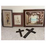 Cross Wall Art, Ceramic Tray, Framed Print,