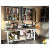 Contents of Cabinet & Work Bench