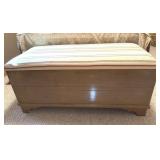 Cedar Chest with Upholstered Top 46.5" x 20.5" x