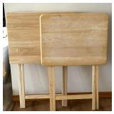 (2) Wood TV Trays
