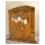 Antique Vanity Set Box - box is 12" x 7" x 13"
