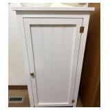 Small Wood Cabinet with Glass Snack Trays and