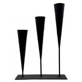 Vintage MCM Brutalist Metal Candelabra 13ï¿½ x 4ï¿½ x
