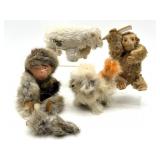Vintage Fur Monkey and Dog and Vintage Wind-Up
