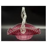 Antique Thorned Twist Handle Cranberry Pink