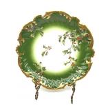 Antique Christmas Holly Porcelain Plate 9.5ï¿½-