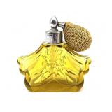 Vintage Amber Glass Perfume Bottle Atomizer 3.5ï¿½