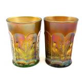 (2) Antique Northwood Singing Birds Pattern
