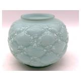 Antique/Vintage Green Quilted Phlox Glass Vase