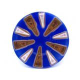 Vintage Higgins Fused Glass Orange and Blue