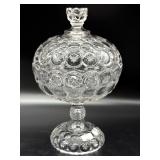 Vintage Jeweled Moon and Stars Lidded Glass