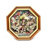 Large Antique Victorian Sculpted Floral Wreath