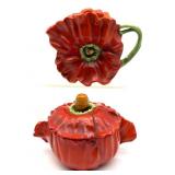 Antique Royal Bayreuth Poppy Porcelain Creamer