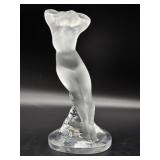 Vintage Lalique Standing Nude Woman Figure Clear