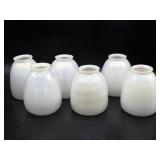 Set of (6) Iridescent Glass Light Shades 5ï¿½ -