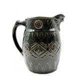 Antique Majolica Eagle Spout Pottery Pitcher