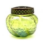 Antique Loetz Iridescent Green Glass Vase with
