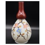Antique Blown Glass Enamel Painted Vase 7.5ï¿½
