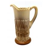 Vintage Greentown Shuttle Chocolate Slag Glass