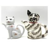 Dog and Cat Teapots 7ï¿½