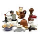 Vintage Beaters, Nut Chopper, Squirrel Teapot,
