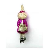 Vintage Christmas Glass Girl-Shaped Ornament 4ï¿½