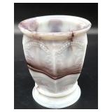 Vintage/Antique Amethyst and Milk Glass Acanthus