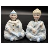 Antique Bisque Nodder Movement Figure Pair 3.75ï¿½