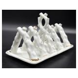 Antique Porcelain Toast Holder Rack 7ï¿½ x 4ï¿½ x 4ï¿½
