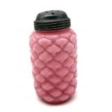 Antique Pink Glass Cone Pattern Sugar Shaker
