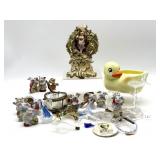Porcelain Floral Vase 6ï¿½, Spun Glass Animals,